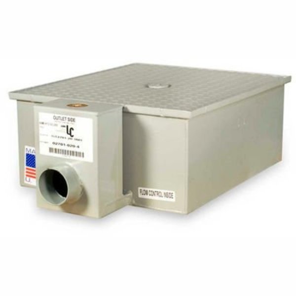 Zurn GT2701-35-4IP 35 GPM 70 Lbs. Capacity 4 Iron Pipe Low Profile Grease Trap, Zurn, Mfr#: GT2701-35-4IP